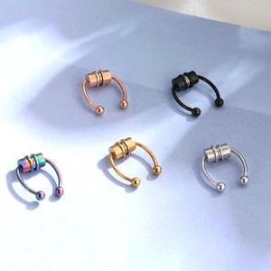Stainless Steel Magnetic Horseshoe Septum Ring Fake Piercing